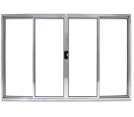 VITRO DE ALUMINIO 4 FOLHAS  SEM GRADE